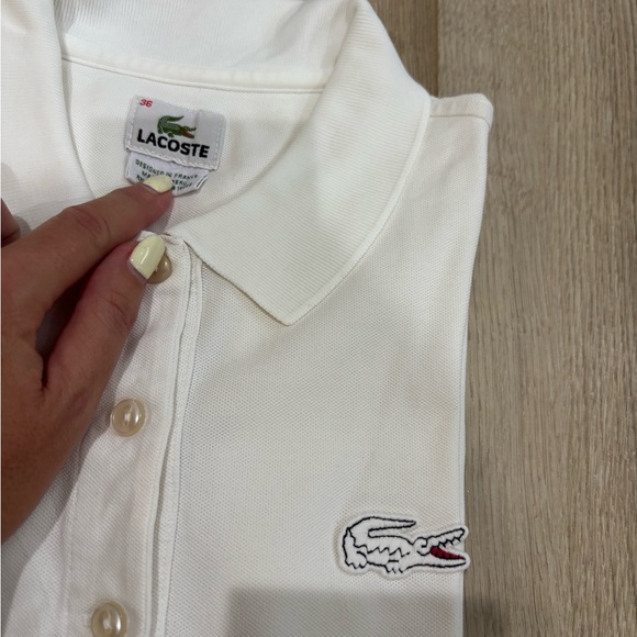 Lacoste white Polo Shirt with Logo - Picture 2 of 5